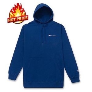 Champion Hoodie Big and Tall w/script 2XLT Royal Blue